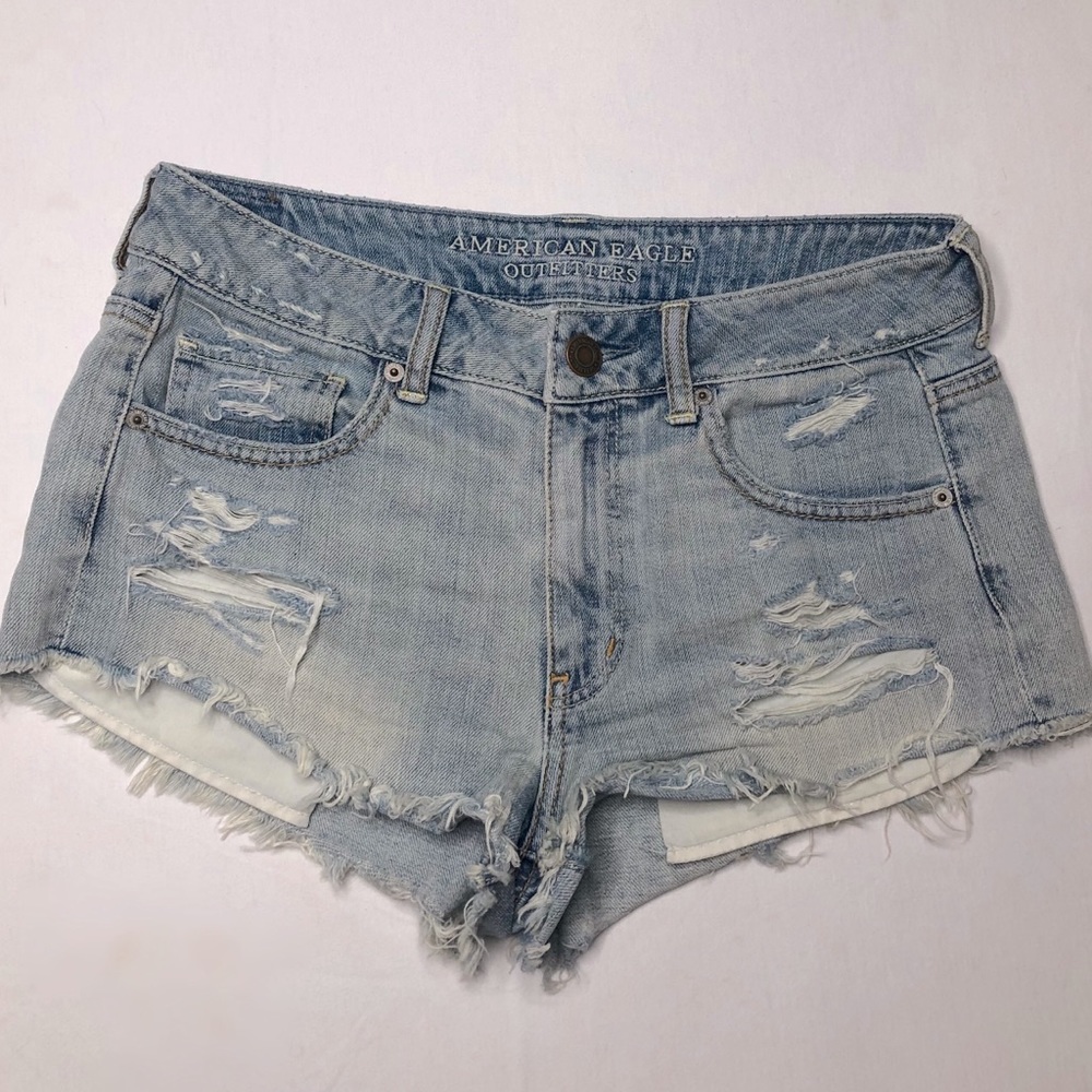 American Eagle Cut-off Distressed Jean Shorts 8